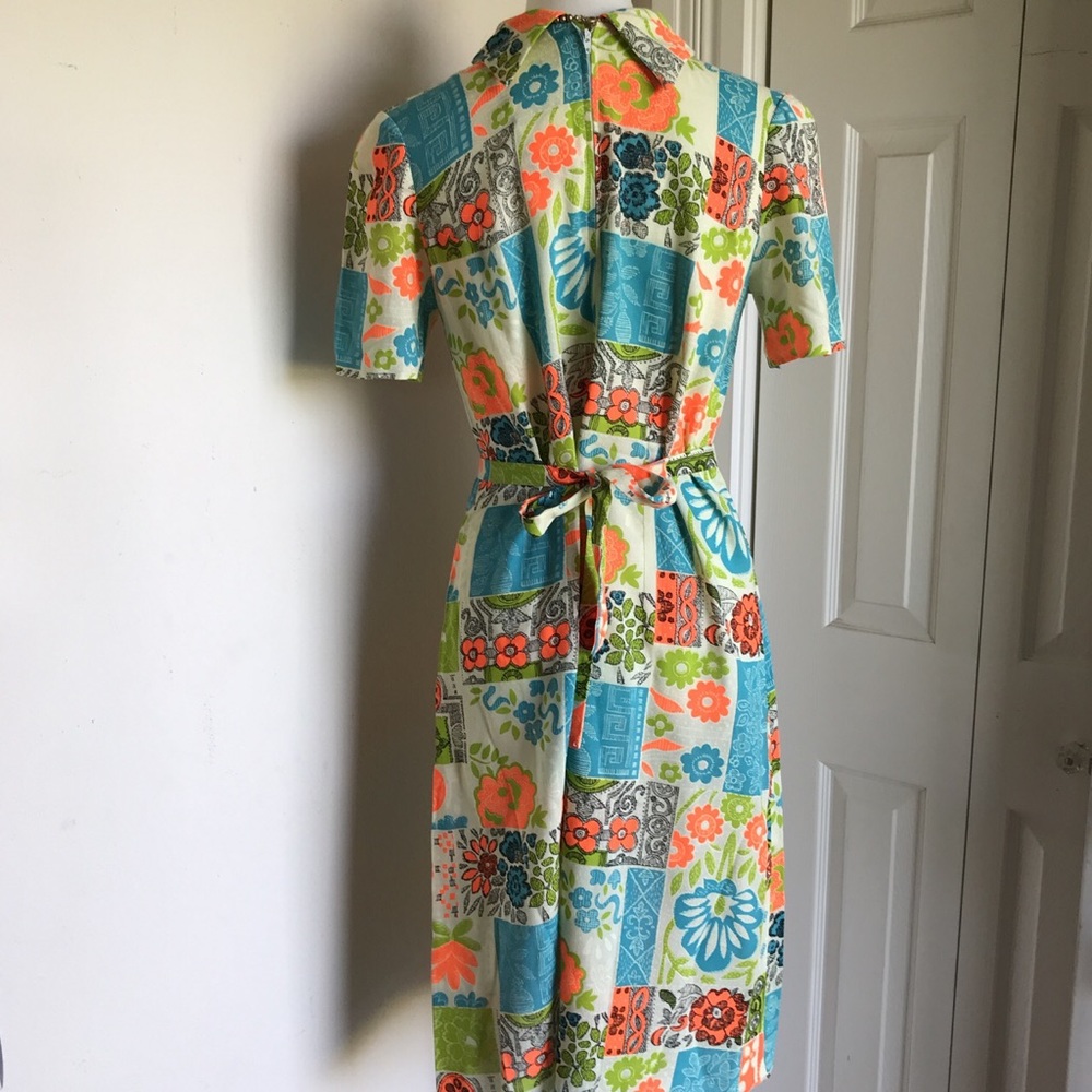 Unique Handmade Vintage Floral Midi Dress  ✨ - Picture 4 of 4